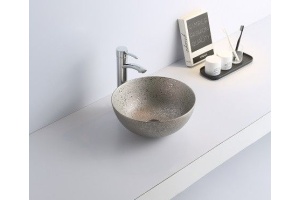 Раковина накладная CeramaLux NC 41 см серебро (7226SS)