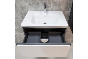 Тумба с раковиной Roca Ronda 60 белый глянец, антрацит - 3