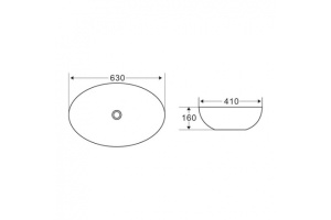 Раковина накладная BelBagno 63 белый (BB1104) - 3