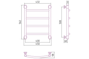 Полотенцесушитель водяной ДР 