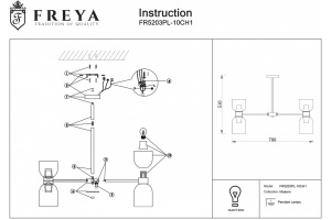Подвесная люстра Freya Savia FR5203PL-10CH1 - 2