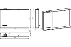 Зеркало Misty Респект 120 L - 3