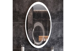 Зеркало DIWO Ярославль 60 с подсветкой, овальное, в современном стиле, сенсорное выключение