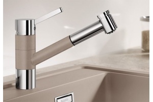 Смеситель для кухонной мойки Blanco Tivo бежевый, хром (517619) - 2