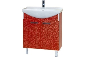 Тумба под раковину Misty Джулия Qvatro 75 красная глянцевая