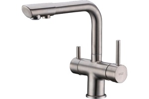 Смеситель Wasserkraft A8027 для кухонной мойки, матовый хром