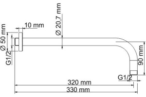 Кронштейн для верхнего душа Wasserkraft A097 - 2