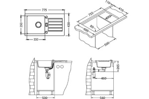 Мойка кухонная Alveus Niagara Granital 30 beige - 3