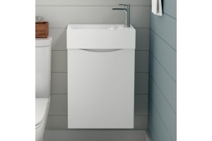 LIBERTY База под раковину подвесная с одной распашной дверцей, Bianco Lucido, 400x220x500, Liberty-400-1D-SO-BL-R - 2