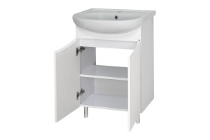 Тумба под раковину Misty Смайл 60 белая глянцевая - 2