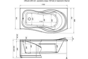 Экран для ванны фронтальный AQUANET Borneo (00165307) - 2