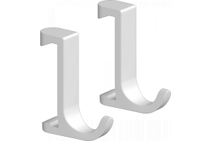 Крючок узкий Hansgrohe WallStoris белый матовый 