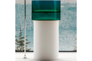 Напольная раковина Abber Kristall 45 бело-бирюзовая