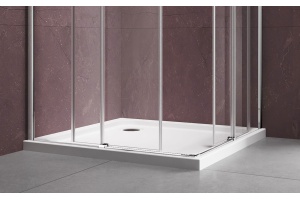 Душевой уголок Vincea Dice 90х90 профиль хром стекло прозрачное - 3