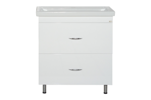 Тумба с раковиной Misty Фостер 70 белая глянцевая