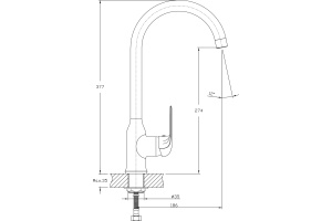 Смеситель для кухонной мойки RUSH Fiji (FI1835-23) - 3