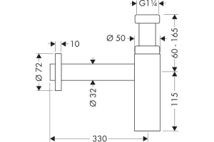 Сифон для раковины Hansgrohe Flowstar 52105140 - 2