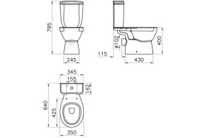 Унитаз-компакт Jacob Delafon July - 2