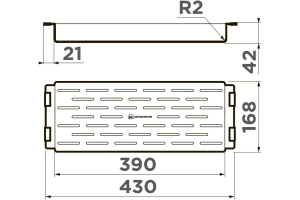Коландер для кухонной мойки Omoikiri вороненая сталь (4999052) - 2
