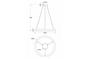 Подвесной светильник Maytoni Saturno MOD415PL-L45BS4K - 3