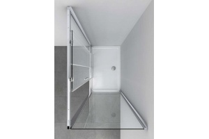 Душевой уголок Vincea Soft 160х90 хром стекло прозрачное - 2