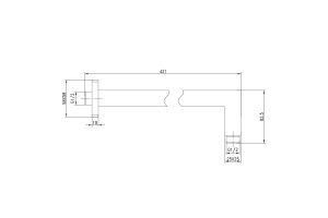 Держатель настенный Lemark LM5887C для верхнего душа для LM5822CW, LM5829CW, хром - 2