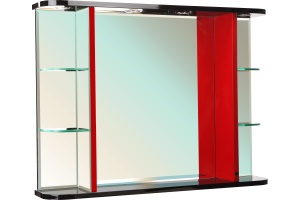 Зеркало Bellezza Рио 90 красное с черным - 2
