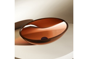 Раковина накладная ABBER Kristall 50 коричневый (AT2802Opal)