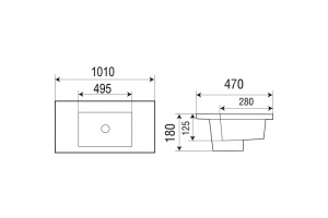 Раковина встраиваемая Weltwasser WW Deilbach 7506-100 белый (10000003904) - 2