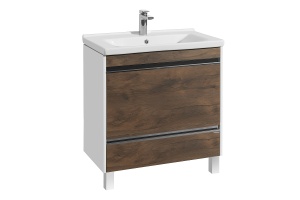 Комплект мебели Aquaton Капри 80 белый-темное дерево - 2