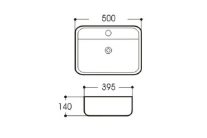 Раковина накладная Aquatek Вега 50 белый (AQ5506-00) - 2