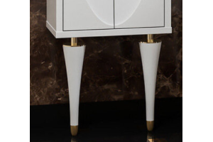 Ножки для мебели Opadiris Ибица 2 шт белые с золотом