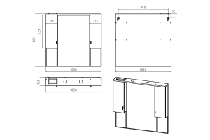 Зеркало-шкаф Misty Дива 105 белое с подсветкой - 2
