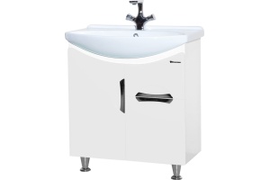 Тумба с раковиной Bellezza Лагуна 65 с ящиком, белая