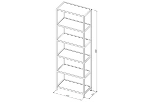 1.33006.60 LIBERTY Стеллаж 60, медь браш (274353) - 2