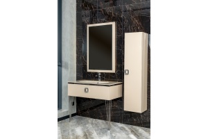 Шкаф - пенал Armadi Art Lucido 35 подвесной бежевый - 3