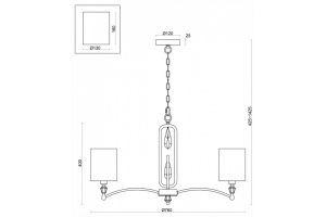 Подвесная люстра Freya Riverside FR1007PL-07BS - 3