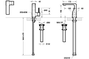 Смеситель Bravat Arc F16061K-2-ENG для раковины - 2