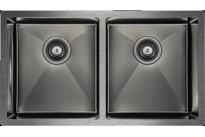 Мойка кухонная Paulmark Twin 78 темный хром