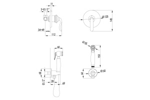 Гигиенический душ Lemark Brava (LM4719G) - 2