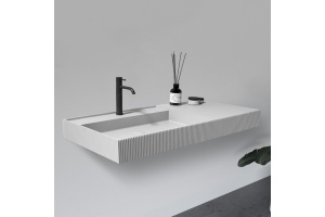 Раковина подвесная Abber Stein 120х48 белый матовый