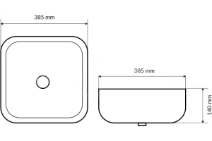 Раковина накладная  Excellent Cori 38 белый - 3