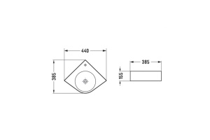 Подвесная раковина Vincea 44х38 белая - 3