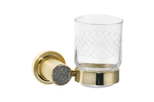 Стакан для зубных щеток Boheme Royal Cristal золото