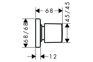 Вентиль Hansgrohe PuraVida 15978400 наружная часть - 2