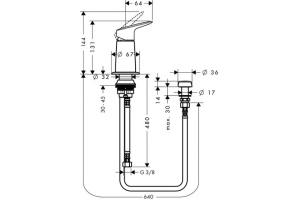 Набор для биде с вертикальной струей Hansgrohe 71629000 - 2