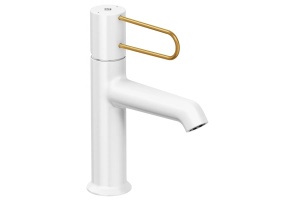 Смеситель для раковины Jacob Delafon Odeon Rive Gauche белый - золото