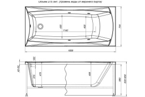 Акриловая ванна Aquanet Cariba 169.3x74.4 см (00203925) - 3