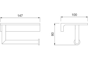 Держатель туалетной бумаги Timo Selene 10040/00 с полкой для телефона - 2