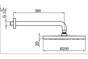 Верхний душ Webert Comfort AC0398015 pvc - 2